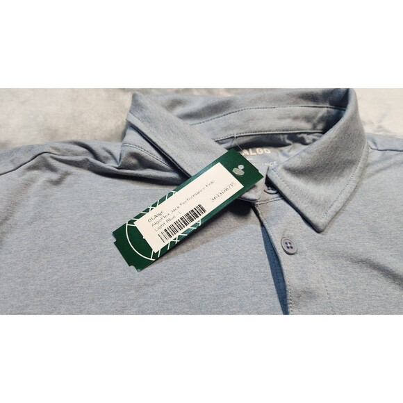 01 Algo Men's Size Large Light Blue AlgoFlex Jack Performance Polo Shirt NWT - Picture 5 of 9